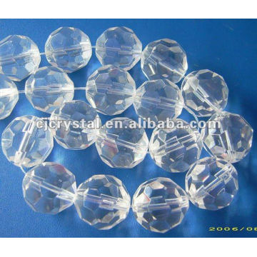 Perles de cristal claires, perles de verre pour lustre, perles de boules de cristal